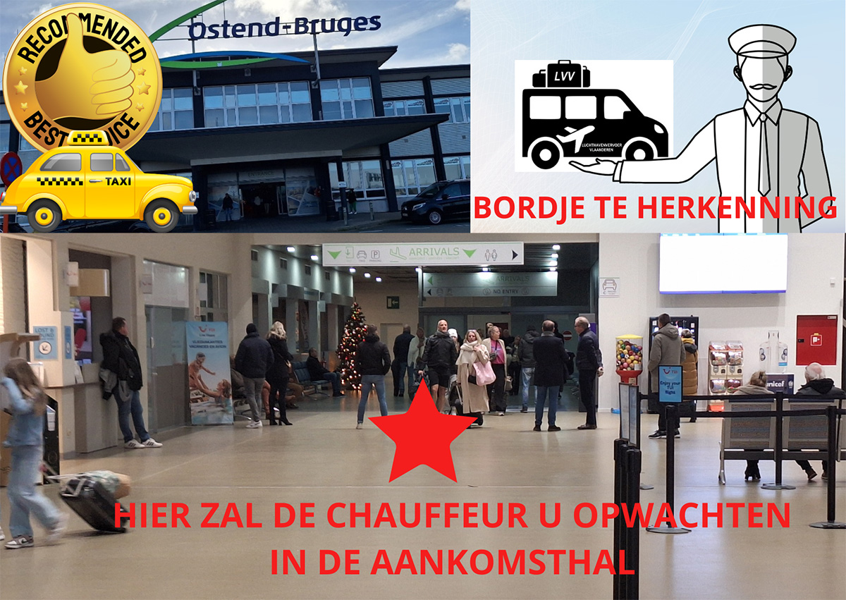 Luchthavenvervoer Vantom Oostende Pick-up